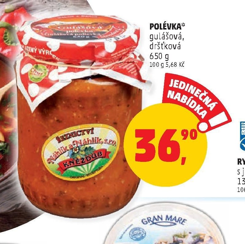 POLÉVKA gulášová, dršťková
