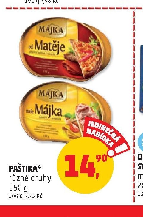 Paštika různé druhy