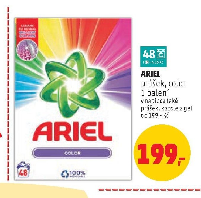 ARIEL prášek, color