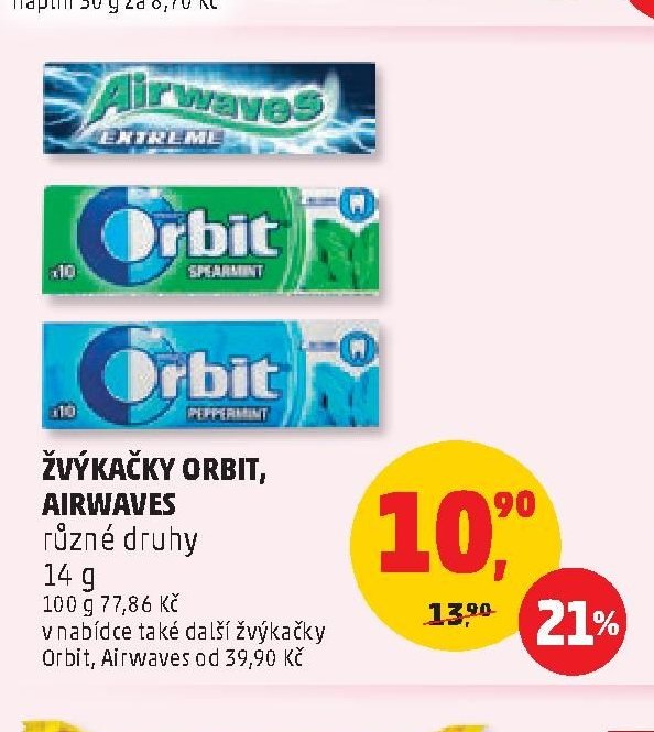 Žvýkačky Orbit, Airwaves