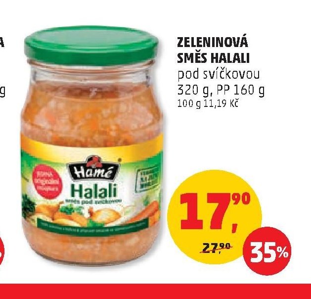 ZELENINOVÁ SMĚS HALALI pod svíčkovou 320 g, PP 160 g
