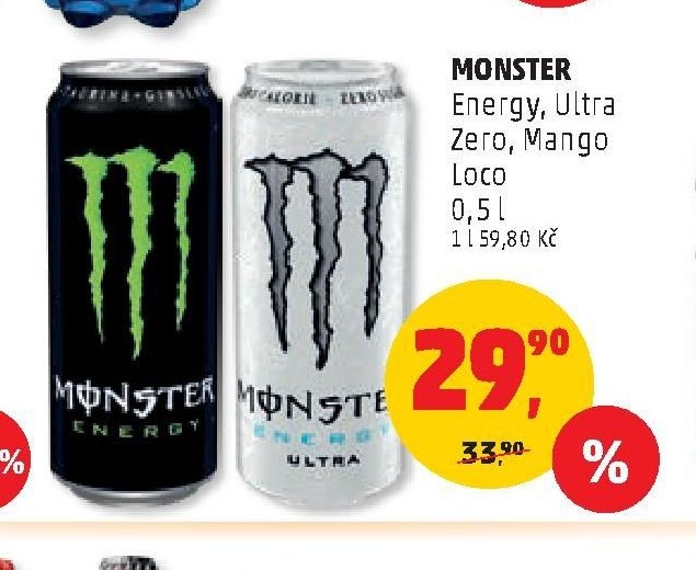 Monster Energy, Ultra Zero, Mango Loco 0,5 l