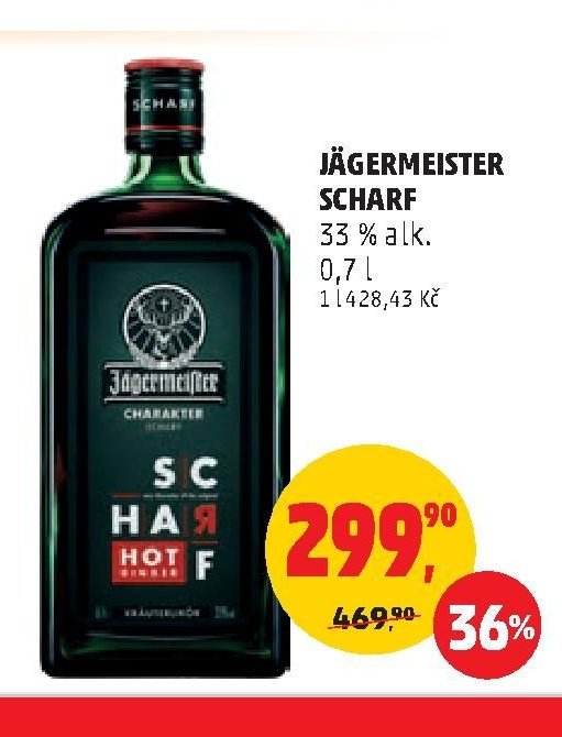 Jägermeister Scharf 33 % alk. 0,7 l