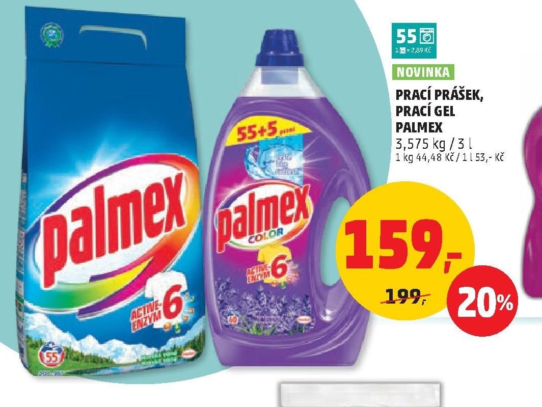 Prací prášek, prací gel Palmex