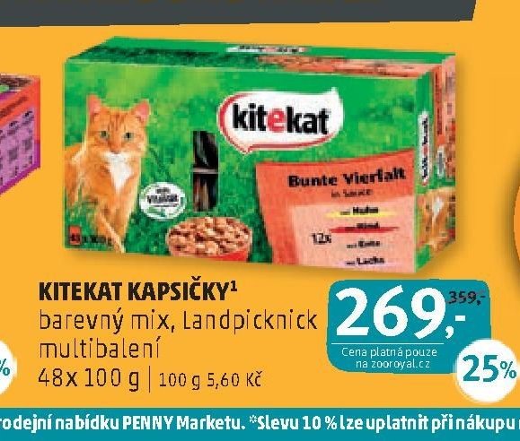 Kitekat kapsičky barevný mix 48x 100 g