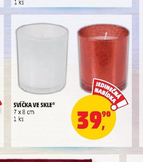 SVÍČKA VE SKLE