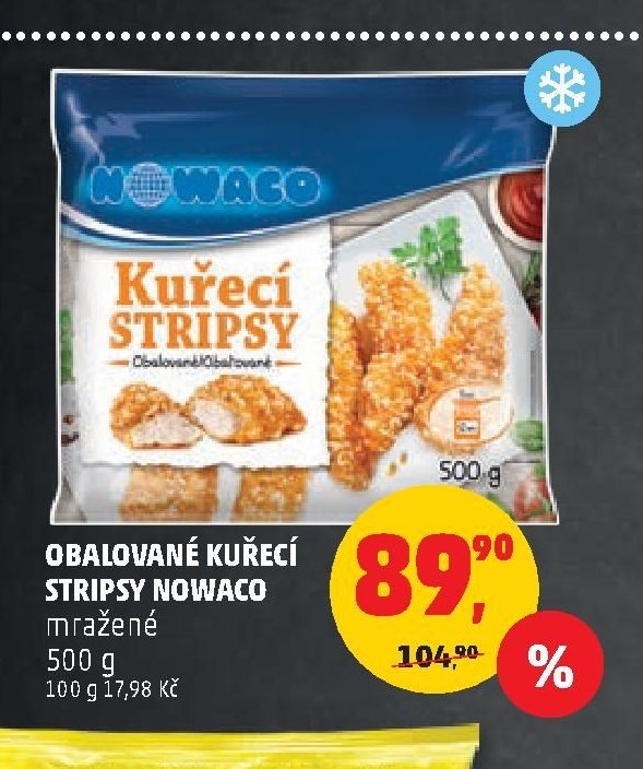 Obalované kuřecí stripsy Nowaco