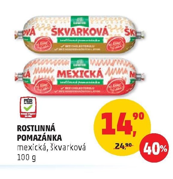 ROSTLINNÁ POMAZÁNKA mexická, škvarková 100 g