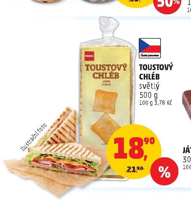 TOUSTOVÝ CHLÉB světlý 500 g