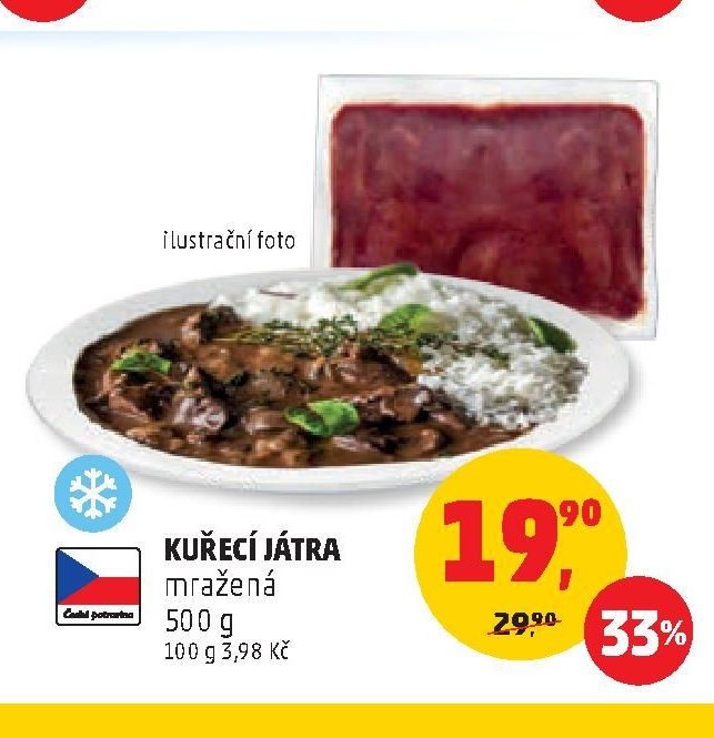 KUŘECÍ JÁTRA mražená 500 g