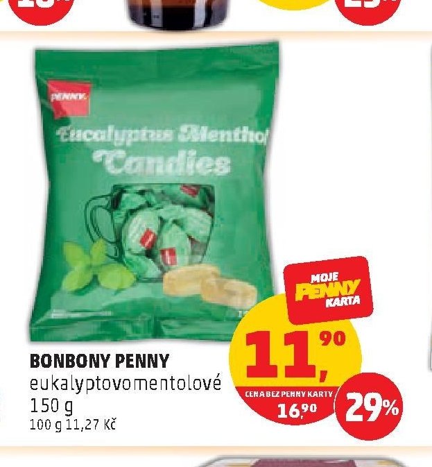 Bonbony Penny eukalyptovo-mentolové