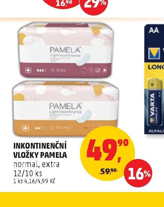 Inkontinenční vložky Pamela