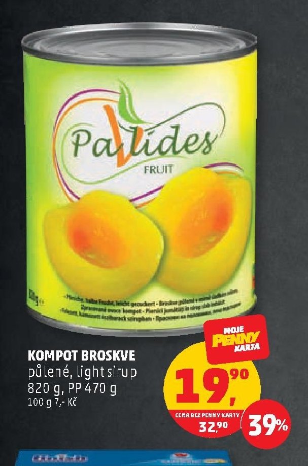 Kompot broskve půlené