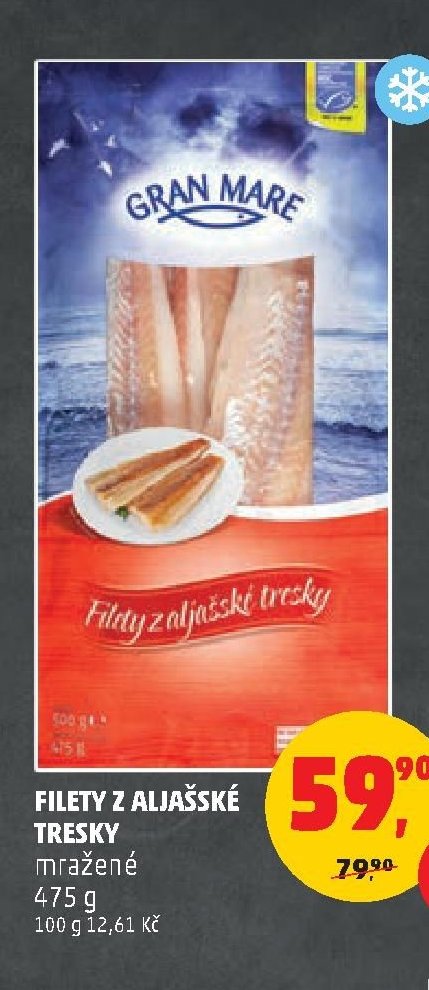 Filety z aljašské tresky mražené