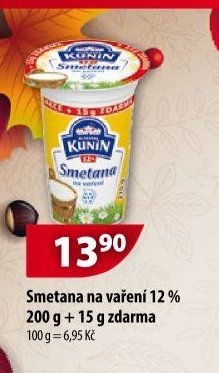 Smetana na vaření 12 %