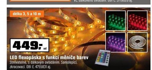LED flexopáska s funkcí měniče barev - OBI akcniletaky.com