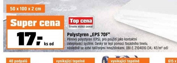 Polystyren EPS 70F - OBI akcniletaky.com