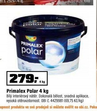 Primalex Polar 4 kg - OBI akcniletaky.com