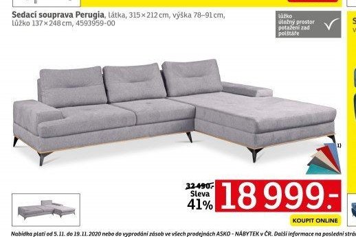 Sedací souprava Perugia - ASKO akcniletaky.com