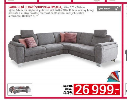 VARIABILNÍ SEDACÍ SOUPRAVA OMAHA - ASKO akcniletaky.com