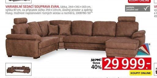 Variabilní sedací souprava Evan - ASKO akcniletaky.com