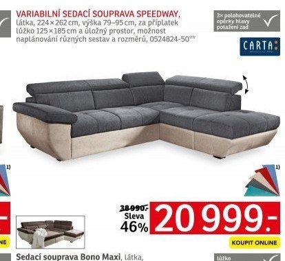 Variabilní sedací souprava SPEEDWAY - ASKO akcniletaky.com