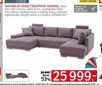 VARIABILNÍ SEDACÍ SOUPRAVA SAMARA - ASKO akcniletaky.com