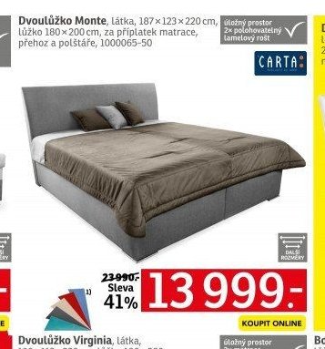 Dvoulůžko Monte - ASKO akcniletaky.com