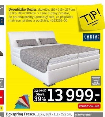Dvoulůžko Dezra - ASKO akcniletaky.com