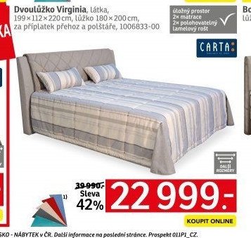 Dvoulůžko Virginia - ASKO akcniletaky.com