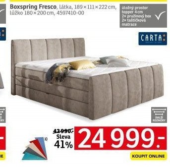 Boxspring Fresco - ASKO akcniletaky.com