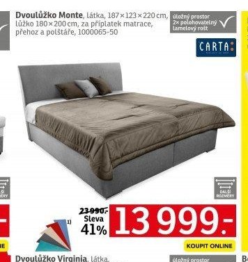 Dvoulůžko Monte - ASKO akcniletaky.com