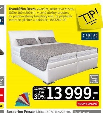 Dvoulůžko Dezra - ASKO akcniletaky.com