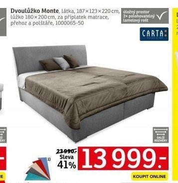 Dvoulůžko Monte - ASKO akcniletaky.com