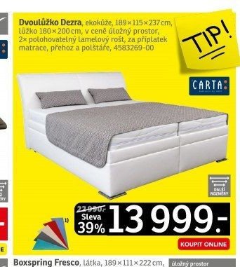 Dvoulůžko Dezra - ASKO akcniletaky.com