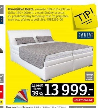 Dvoulůžko Dezra - ASKO akcniletaky.com