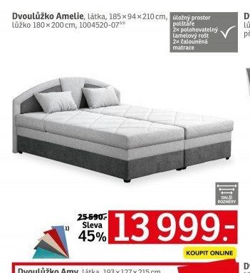 Dvoulůžko Amelie - ASKO akcniletaky.com