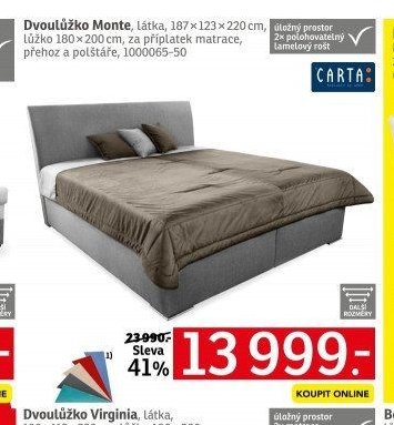 Dvoulůžko Monte - ASKO akcniletaky.com