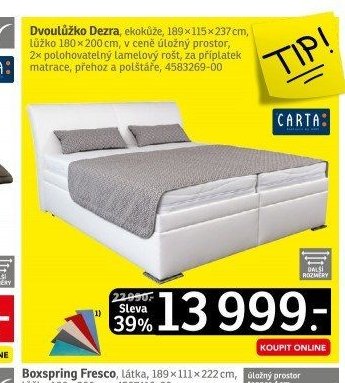 Dvoulůžko Dezra - ASKO akcniletaky.com