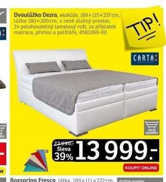 Dvoulůžko Dezra - ASKO akcniletaky.com