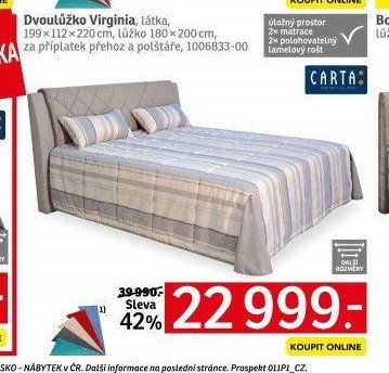 Dvoulůžko Virginia - ASKO akcniletaky.com