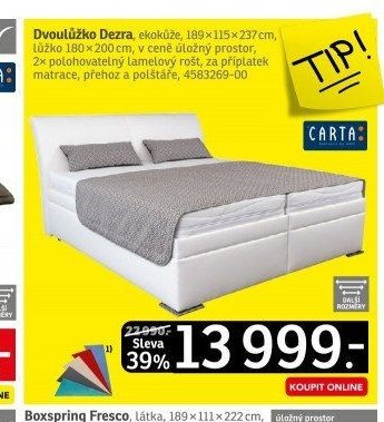 Dvoulůžko Dezra - ASKO akcniletaky.com