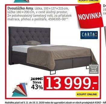 Dvoulůžko Amy - ASKO akcniletaky.com