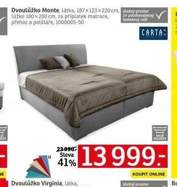 Dvoulůžko Monte - ASKO akcniletaky.com
