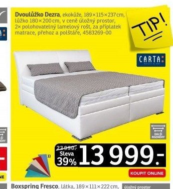 Dvoulůžko Dezra - ASKO akcniletaky.com
