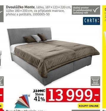 Dvoulůžko Monte - ASKO akcniletaky.com