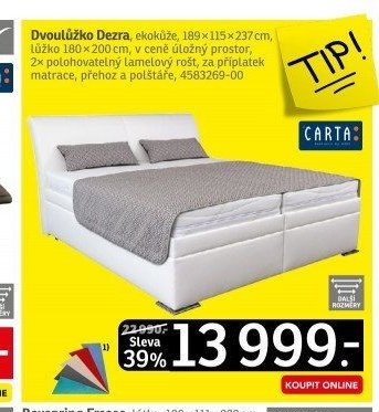Dvoulůžko Dezra - ASKO akcniletaky.com