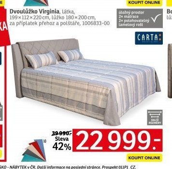 Dvoulůžko Virginia - ASKO akcniletaky.com