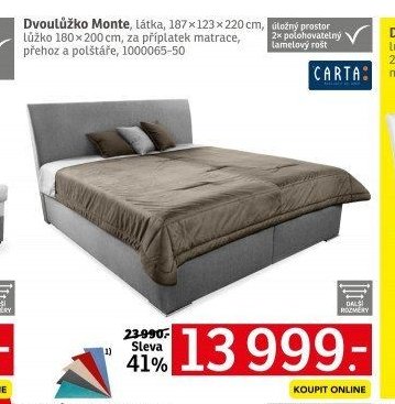 Dvoulůžko Monte - ASKO akcniletaky.com