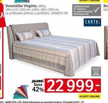 Dvoulůžko Virginia - ASKO akcniletaky.com